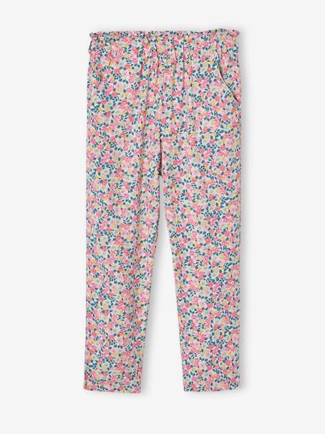 Meisjesset met shirt en broek grijsblauw+groen - vertbaudet enfant 