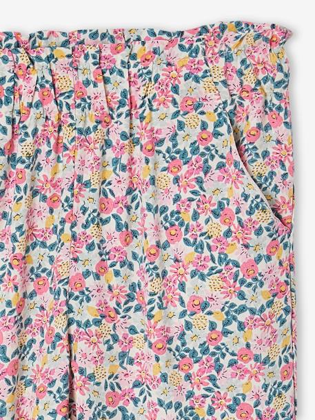 Meisjesset met shirt en broek grijsblauw+groen - vertbaudet enfant 