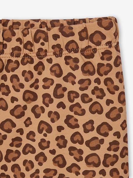 Set van 2 fietsshorts voor meisjes beige+koraal - vertbaudet enfant 