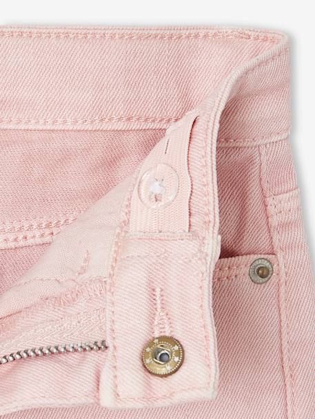 Slim fit medium MorphologiK meisjesbroek antraciet+roze (poederkleur) - vertbaudet enfant 