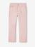 Slim fit medium MorphologiK meisjesbroek antraciet+roze (poederkleur) - vertbaudet enfant 