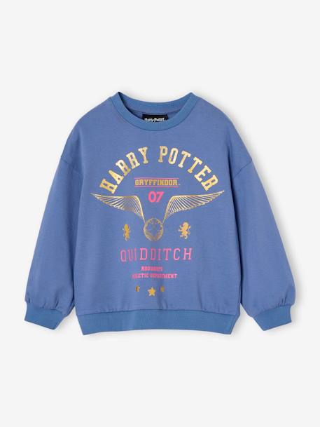 Mädchen Sweatshirt HARRY POTTER mit goldenem Schnatz chambrayblauw - vertbaudet enfant 
