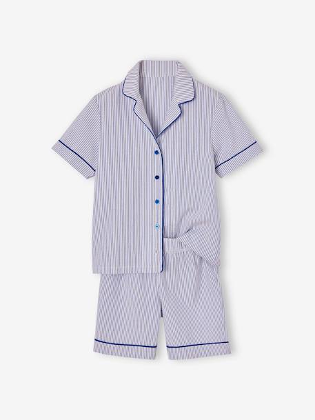 Pyjamabroek in popeline voor jongens felblauw - vertbaudet enfant 