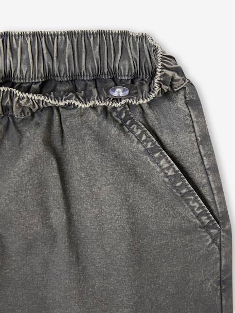 Bermuda battle met een verbleekte look voor jongens antraciet - vertbaudet enfant 