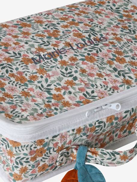 Aanpasbaar koffertje met knuffel RETRO FLOWER geel - vertbaudet enfant 