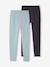 Set van 2 leggings voor meisjes antraciet+ecru - vertbaudet enfant 