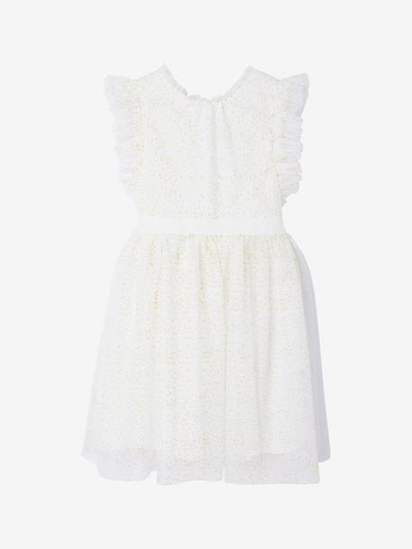Tulle-jurk voor meisjes wit - vertbaudet enfant 