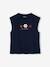 Meisjesshirt met paradijsvogel en schoudermouwen marineblauw - vertbaudet enfant 