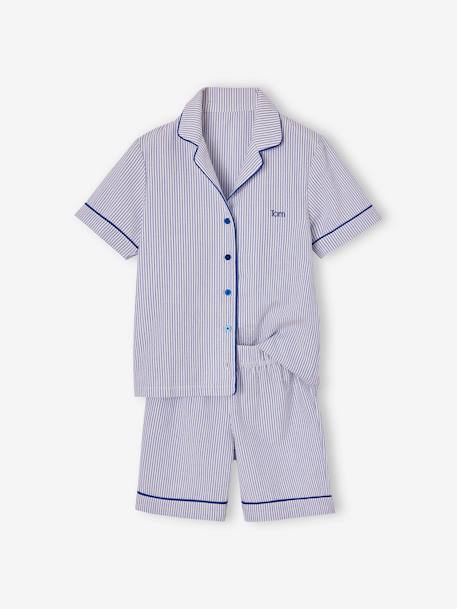 Pyjamabroek in popeline voor jongens felblauw - vertbaudet enfant 