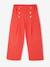 Wijde meisjesbroek met knopen marineblauw+rood - vertbaudet enfant 