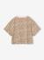 Cropped meisjesshirt met korte mouwen beige+ecru+roze (poederkleur) - vertbaudet enfant 