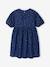Jurk van lichte spijkerstof ongewassen denim+rozen+stone+vanille - vertbaudet enfant 