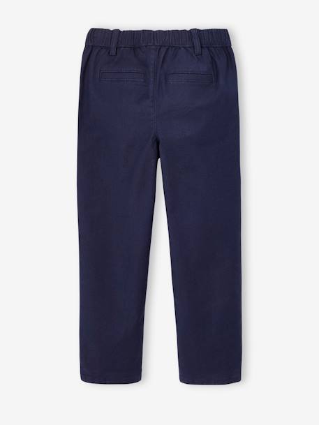 Chinobroek jongens, eenvoudig aan te trekken beige+marineblauw - vertbaudet enfant 