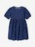 Jurk van lichte spijkerstof ongewassen denim+rozen+stone+vanille - vertbaudet enfant 