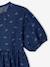 Jurk van lichte spijkerstof ongewassen denim+rozen+stone+vanille - vertbaudet enfant 