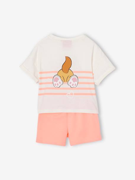 T-shirt met strik + short PAT PATROUILLE® Stella koraal - vertbaudet enfant 