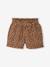 Meisjesshort in 'paperbag'-stijl, van katoengaas beige+felblauw+koraal+saliegroen - vertbaudet enfant 