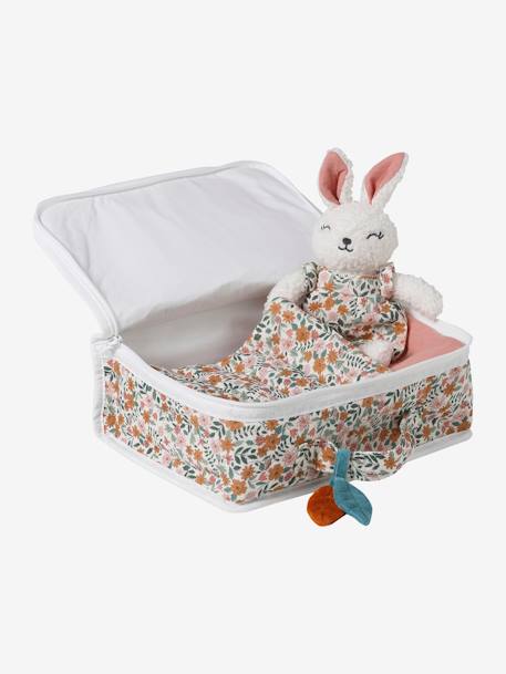 Aanpasbaar koffertje met knuffel RETRO FLOWER geel - vertbaudet enfant 