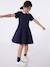 Korte mouwen katoenen kinderjurk PETIT BATEAU marineblauw - vertbaudet enfant 