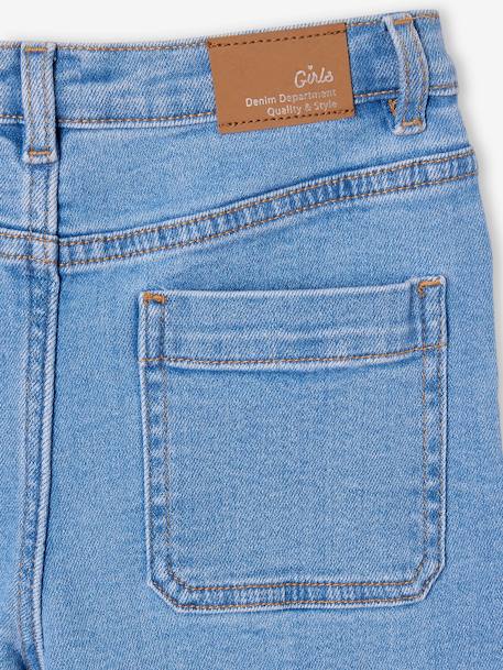 Uitlopende meisjesjeans middenblauw - vertbaudet enfant 