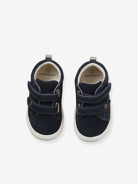 Zachte lederen baby-slofjes voor de eerste stapjes beige, bedrukt+blauw, bedrukt+brons+goud+groen, bedrukt+oudroze+roze (poederkleur)+roze, bedrukt+rozen+turquoiseblauw+veel roze+zachtpaars - vertbaudet enfant 