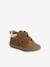 Babyslofjes van zacht leer met antislip beige+blauw+bruin+chocoladebruin+felblauw+groen+oceaanblauw+okergeel+saliegroen+veel beige+veel bruin+veel groen - vertbaudet enfant 