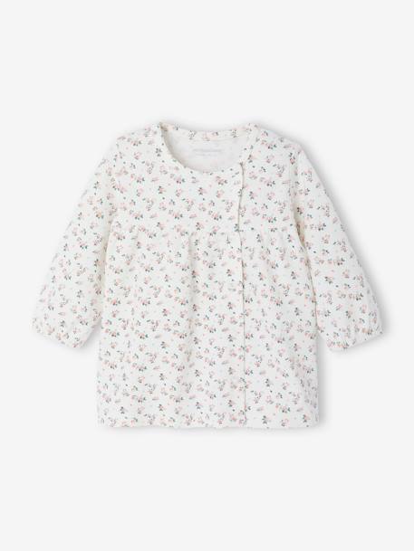 Set pasgeboren baby 3 delen haarband, jurk met motief en legging Nude met print - vertbaudet enfant 