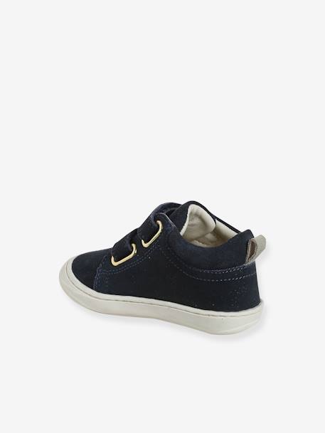 Zachte lederen baby-slofjes voor de eerste stapjes beige, bedrukt+blauw, bedrukt+brons+goud+groen, bedrukt+oudroze+roze (poederkleur)+roze, bedrukt+rozen+turquoiseblauw+veel roze+zachtpaars - vertbaudet enfant 