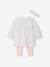 Set pasgeboren baby 3 delen haarband, jurk met motief en legging Nude met print - vertbaudet enfant 