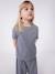 Pyjama kind met korte mouwen en wijde pijpen, gestreept PETIT BATEAU marineblauw - vertbaudet enfant 