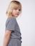 Pyjama kind met korte mouwen en wijde pijpen, gestreept PETIT BATEAU marineblauw - vertbaudet enfant 