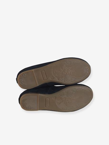 Glanzende leren ballerina's voor meisjes, collectie kleuterschool 6337+6397 - vertbaudet enfant 