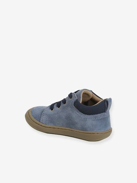 Leren babylaarsjes met veters voor de eerste stapjes blauw+kaki+kameel+marineblauw+veel blauw - vertbaudet enfant 