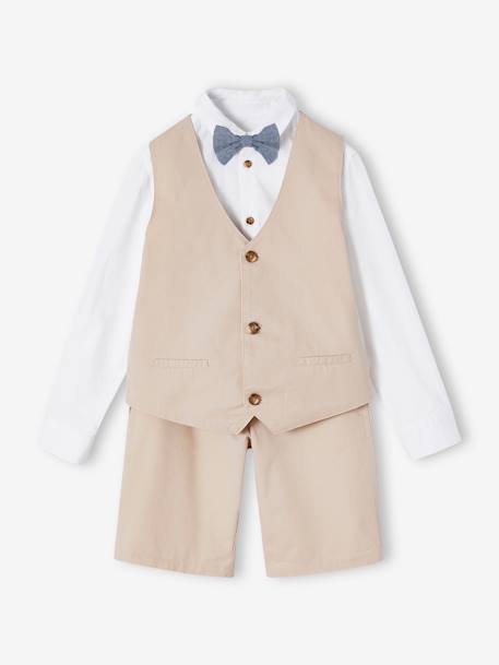 Feestelijke set 4 items jongens beige - vertbaudet enfant 