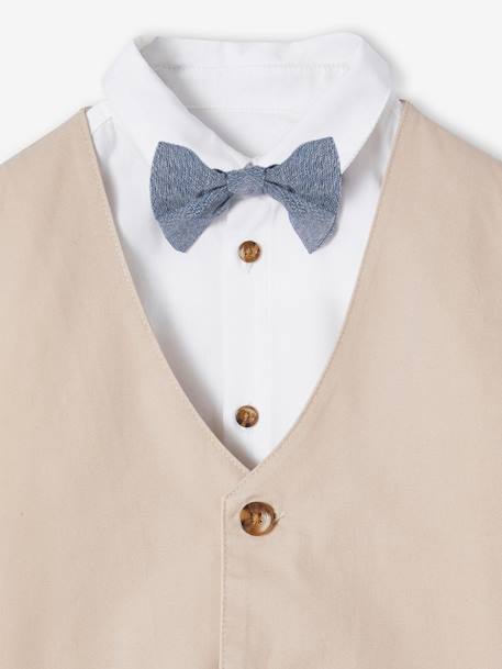 Feestelijke set 4 items jongens beige - vertbaudet enfant 