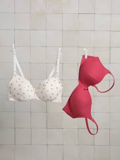 -Lot 2 beha's voor borstvoeding zonder beugels in biologisch katoen* 