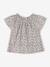 Blouse voor pasgeborene met bloemenprint ecru - vertbaudet enfant 