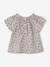Blouse voor pasgeborene met bloemenprint ecru - vertbaudet enfant 