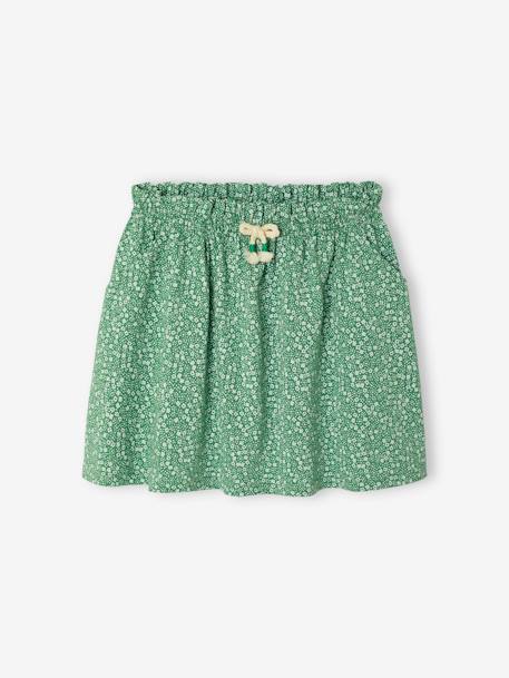 Meisjesrok met print beige+lichtroze+mintgroen+wit, bedrukt - vertbaudet enfant 