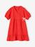Meisjesjurk met ruches rood - vertbaudet enfant 