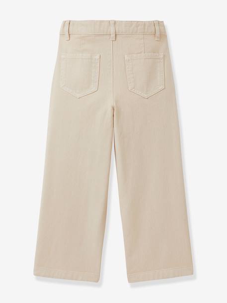 Wijde broek voor meisjes CYRILLUS zandbeige - vertbaudet enfant 