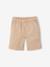 Net jongenshemd, Mao-kraag en korte broek beige+blauw, gestreept - vertbaudet enfant 