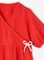 Meisjesjurk met ruches rood - vertbaudet enfant 