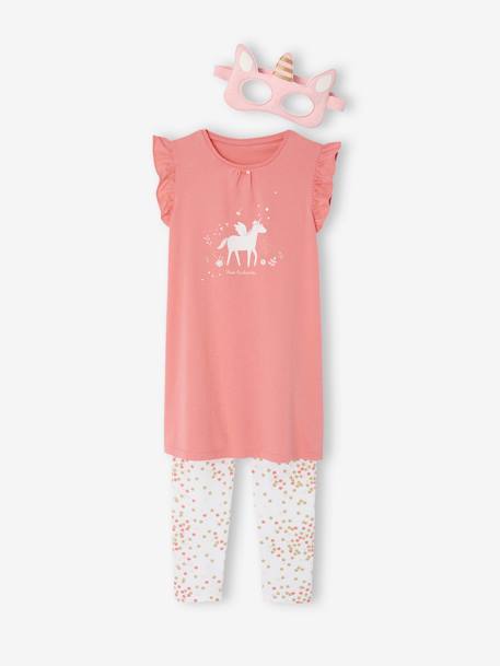 Set voor een magische nacht: nachthemd + legging + masker + zakje rozen - vertbaudet enfant 