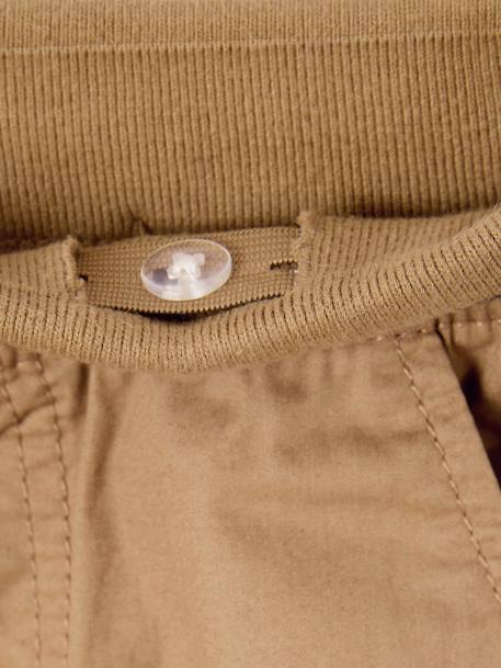 Rechte cargobroek MorphologiK voor jongens met smalle heupomtrek nachtblauw+zandbeige - vertbaudet enfant 