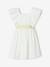 Nette jurk met gouden riem rouge+wit - vertbaudet enfant 