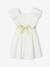 Nette jurk met gouden riem rouge+wit - vertbaudet enfant 