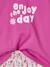 Meisjesset T-shirt + broek met wijde pijpen paars - vertbaudet enfant 
