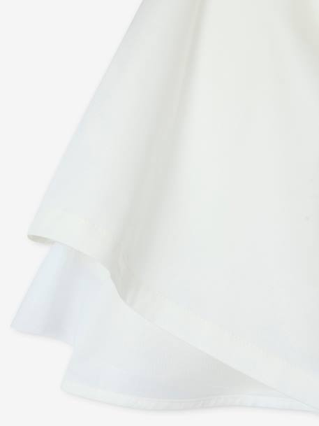 Nette jurk met gouden riem rouge+wit - vertbaudet enfant 