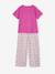 Meisjesset T-shirt + broek met wijde pijpen paars - vertbaudet enfant 